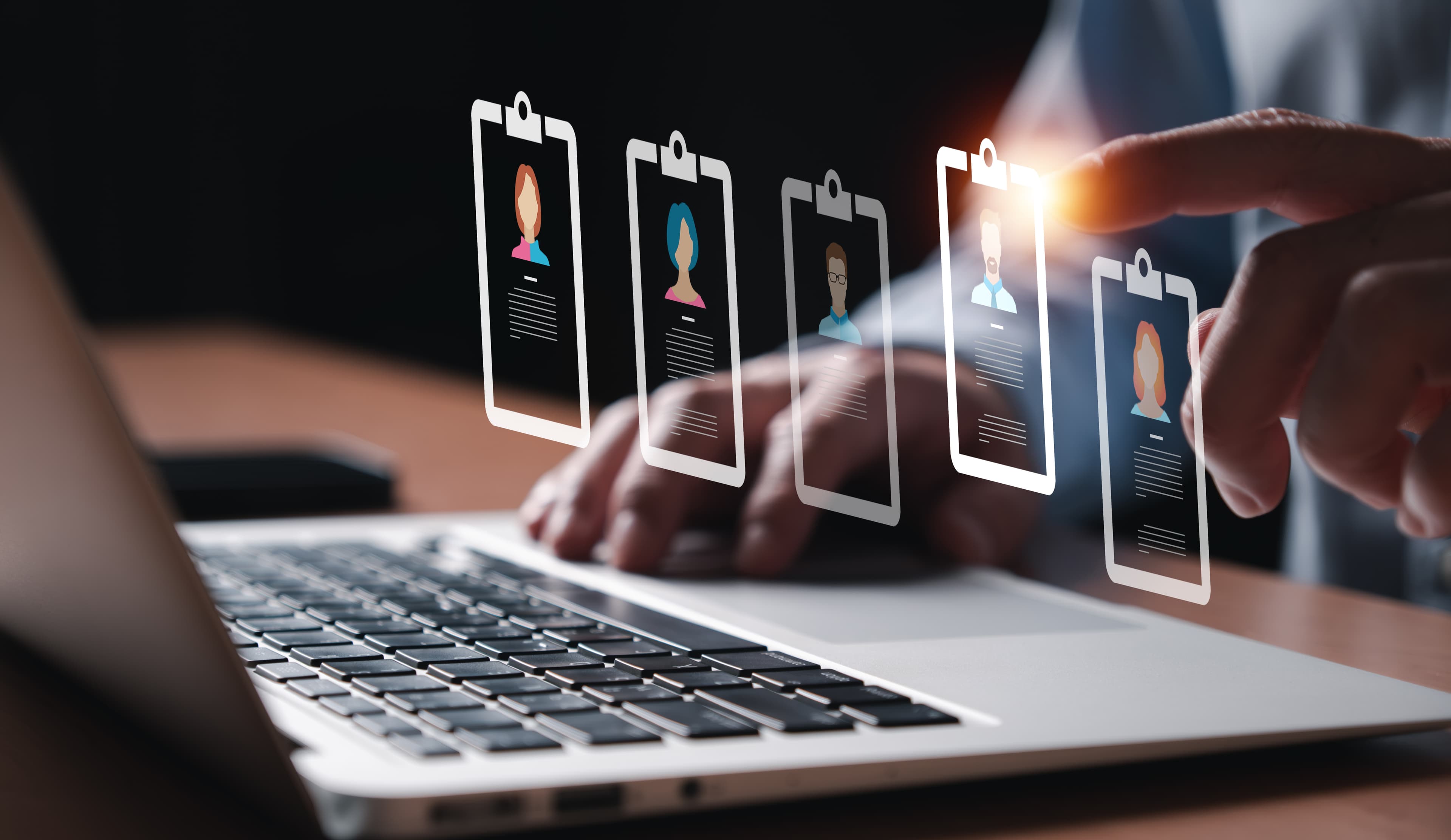 Perky employee management dashboard showing team records and leave tracking